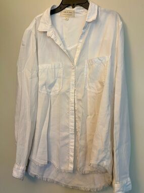 cloth & stone White Casual Button Shirt